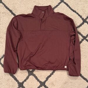 Vuori granite snap mock neck